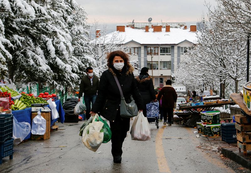 &copy; Reuters. Mercado em Ancara, Turquia
20/12/2021. REUTERS/Cagla Gurdogan