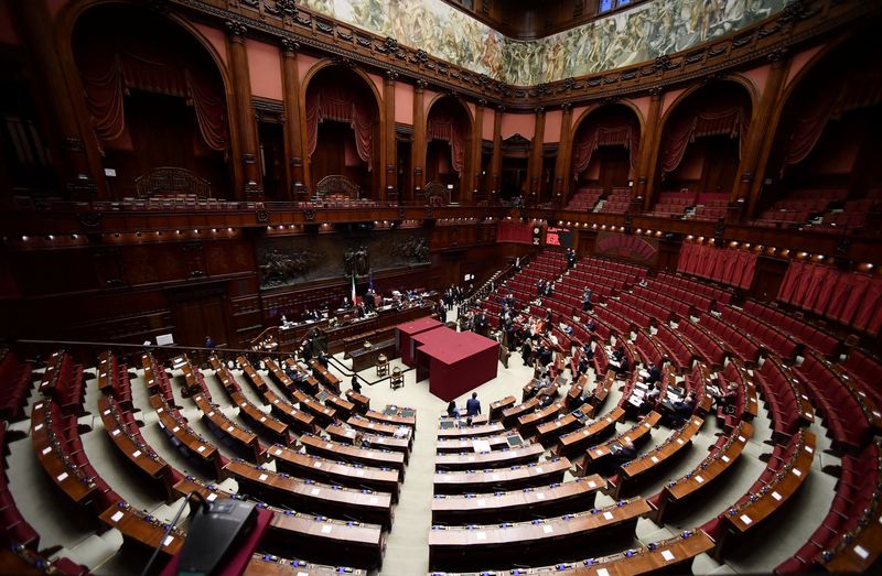 &copy; Reuters. Vista do Parlamento italiano em Roma
28/01/2022 Filippo Monteforte/Pool via REUTERS