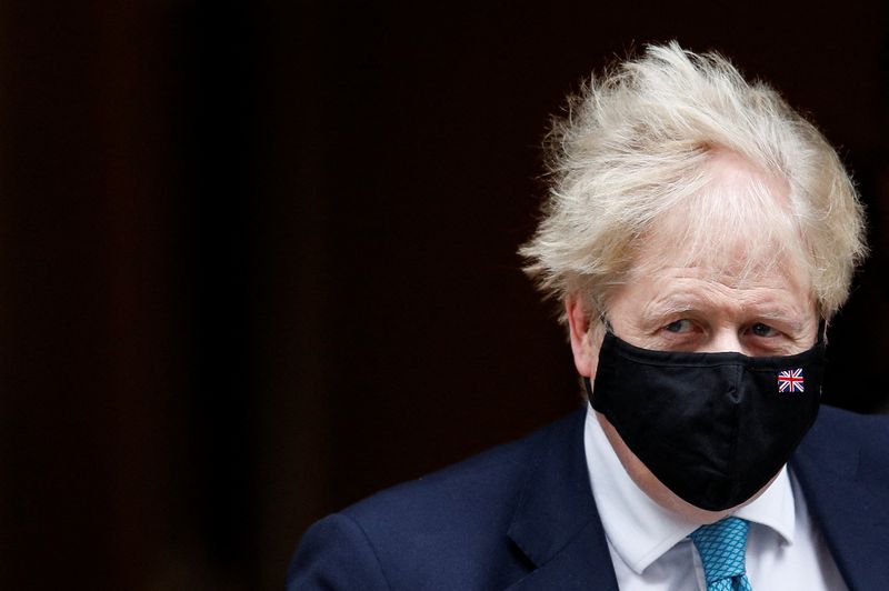 &copy; Reuters. FILE PHOTO: British Prime Minister Boris Johnson leaves the Downing Street in London, Britain, January 26, 2022. REUTERS/Peter Nicholls