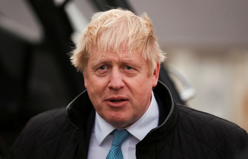 &copy; Reuters. FILE PHOTO: British Prime Minister Boris Johnson visits RAF Valley in Anglesey, Britain January 27, 2022. REUTERS/Carl Recine