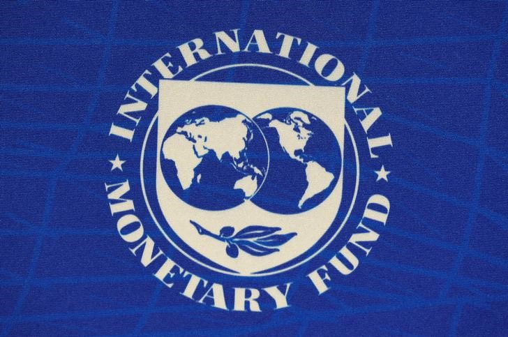 &copy; Reuters. Foto de archivo del logo del FMI 
Jul 23, 2019. REUTERS/Rodrigo Garrido