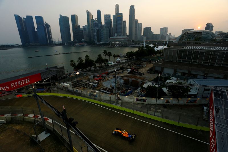 &copy; Reuters. Vista geral do circuito de Cingapura durante treino para o Grande Prêmio de Fórmula 1
21/09/2019 REUTERS/Feline Lim