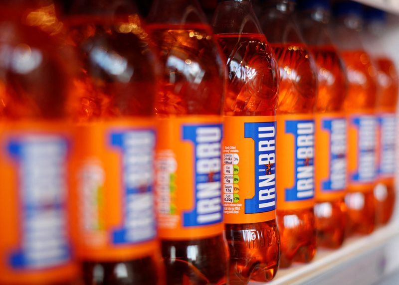 &copy; Reuters. FILE PHOTO: Irn Bru is seen on the shelves of Scotch Corner in Pitlochry, Scotland, Britain May 10, 2018. REUTERS/Russell Cheyne