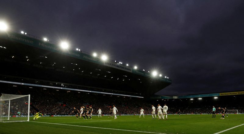 &copy; Reuters. FOTO DE ARCHIVO: Vista general del interior del estadio Elland Road durante un partido de Premier League entre el Leeds United y el Newcastle United, en Leeds, Reino Unido, el 22 de enero de 2022. Action Images vía Reuters/Lee Smith 