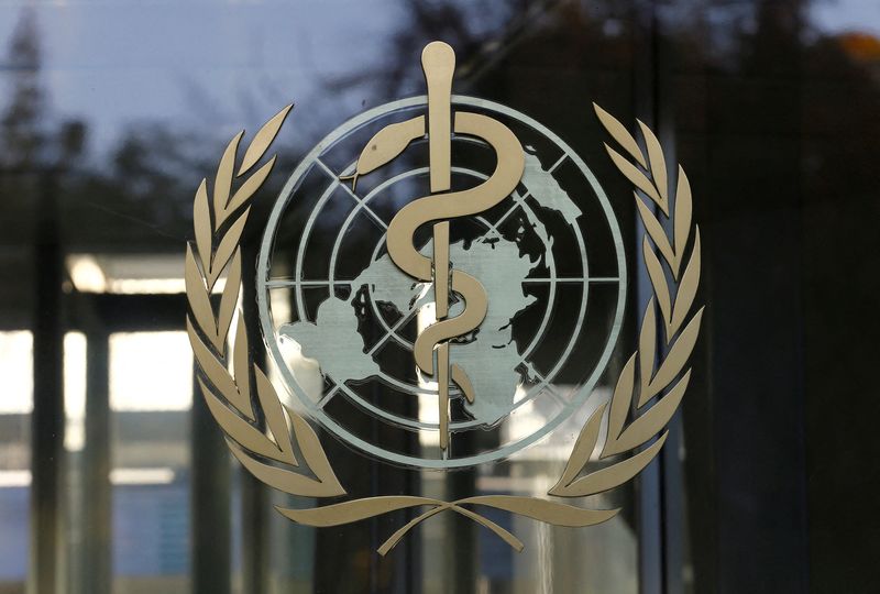 &copy; Reuters. Logo da Organização Mundial de Saúde em Genebra
22/11/2017 REUTERS/Denis Balibouse