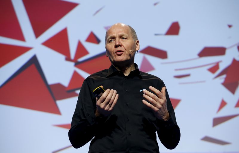 &copy; Reuters. FILE PHOTO: Sigve Brekke, President and CEO of Telenor, delivers a keynote speech during the Mobile World Congress in Barcelona, Spain February 23, 2016. REUTERS/Albert Gea