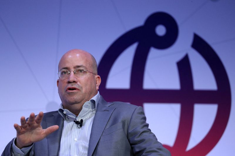 © Reuters. FILE PHOTO: CNN President Jeff Zucker attends a keynote event at the Mobile World Congress in Barcelona, Spain, February 26, 2018. REUTERS/Sergio Perez/File Photo