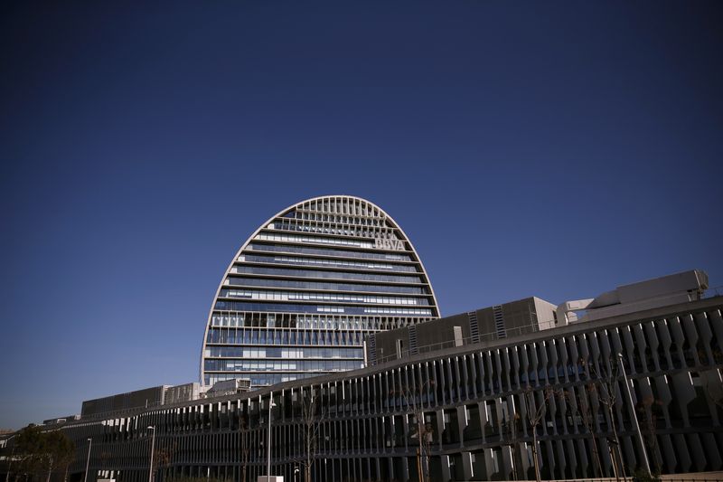 &copy; Reuters. FILE PHOTO: The headquarters of the Spanish bank BBVA are seen in Las Tablas, northern Madrid, Spain, February 3, 2016. . REUTERS/Juan Medina