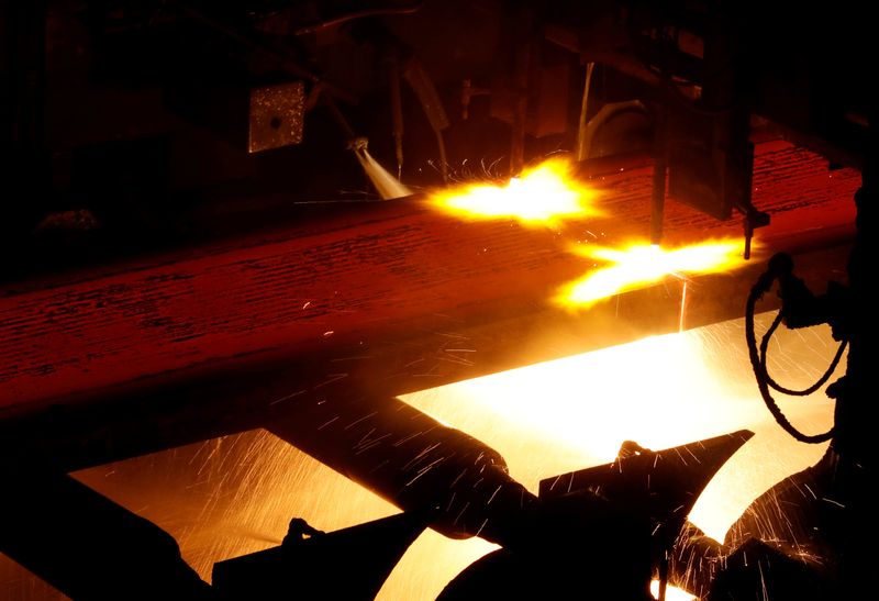 &copy; Reuters. FILE PHOTO: A production line of Nippon Steel & Sumitomo Metal Corp.'s Kimitsu steel plant is pictured in Kimitsu, Chiba Prefecture, Japan, May 31,  2018. REUTERS/Kim Kyung-Hoon/File Photo