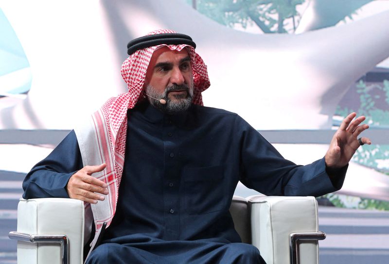 &copy; Reuters. FILE PHOTO: Governor of the Saudi Public Investment Fund, Yasir Othman Al-Rumayyan speaks during the fourth annual Future Investment Initiative in Riyadh, Saudi Arabia, January 27, 2021. REUTERS/Ahmed Yosri