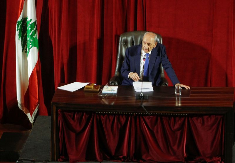 © Reuters. صورة من أرشيف رويترز لنبيه بري رئيس مجلس النواب اللبناني.