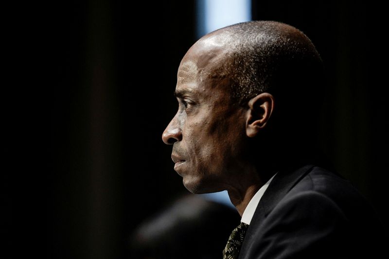 &copy; Reuters. Philip Jefferson, nomeado à diretoria do Fed, participa de audiência de confirmação em comitê do Senado dos EUA
03/02/2022
REUTERS/Ken Cedeno