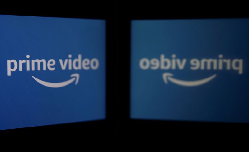 &copy; Reuters. FILE PHOTO: The logo of streaming service Amazon Prime Video is seen in this illustration picture taken March 5, 2021. REUTERS/Danish Siddiqui/Illustration/File Photo