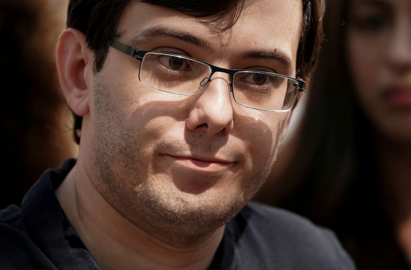 &copy; Reuters. FILE PHOTO: Former drug company executive Martin Shkreli exits U.S. District Court after being convicted of securities fraud, in the Brooklyn borough of New York City, U.S., August 4, 2017. REUTERS/Carlo Allegri