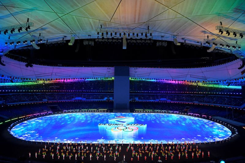 © Reuters. 2022 Beijing Olympics - Opening Ceremony - National Stadium, Beijing, China - February 4, 2022.  General view inside the stadium during the opening ceremony. REUTERS/Toby Melville    