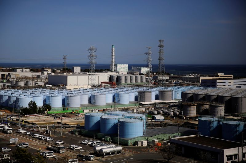 &copy; Reuters. 台湾行政院（内閣）は７日、２０１１年の福島第１原発事故後に実施された福島、茨城、栃木、群馬、千葉の５県産食品の輸入禁止措置を「見直す」と発表した。２０２１年３月撮影（２０