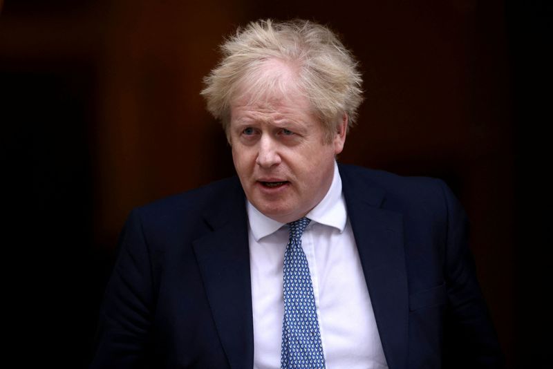 &copy; Reuters. British Prime Minister Boris Johnson walks outside Downing Street in London, Britain, February 2, 2022. REUTERS/Henry Nicholls