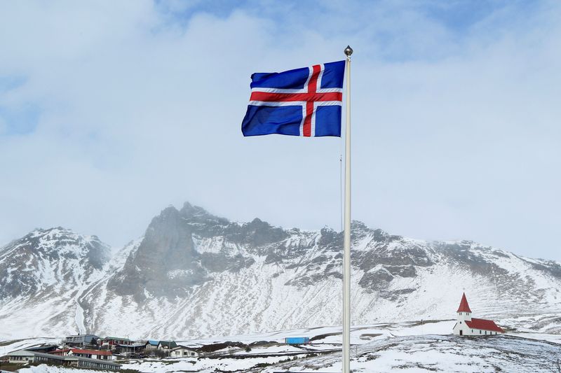&copy; Reuters. FILE PHOTO: Iceland's national flag and a church are seen in the town of Vik, Iceland April 22, 2010.  REUTERS/Lucas Jackson