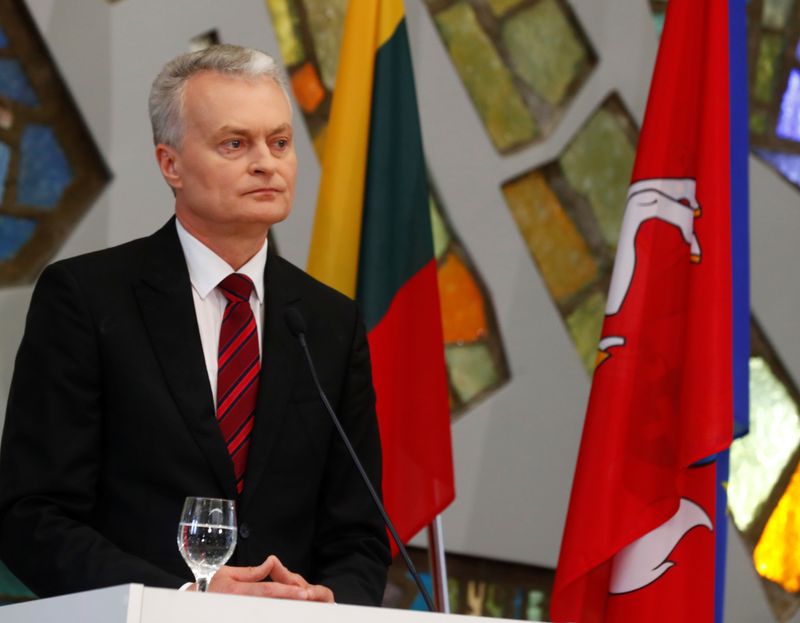&copy; Reuters. Newly elected Lithuanian President Gitanas Nauseda takes questions from the media in Vilnius, Lithuania May 27, 2019. REUTERS/Ints Kalnins