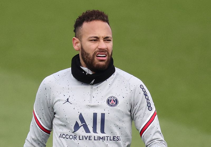 &copy; Reuters. Neymar durante treino do Paris St Germain
10/02/2022 REUTERS/Sarah Meyssonnier