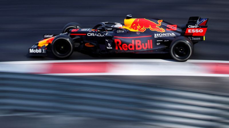 &copy; Reuters. FILE PHOTO: Formula One F1 - Young Driver Test - Yas Marina Circuit, Abu Dhabi, United Arab Emirates - December 14, 2021 Red Bull's Max Verstappen during testing REUTERS/Hamad I Mohammed/File Photo