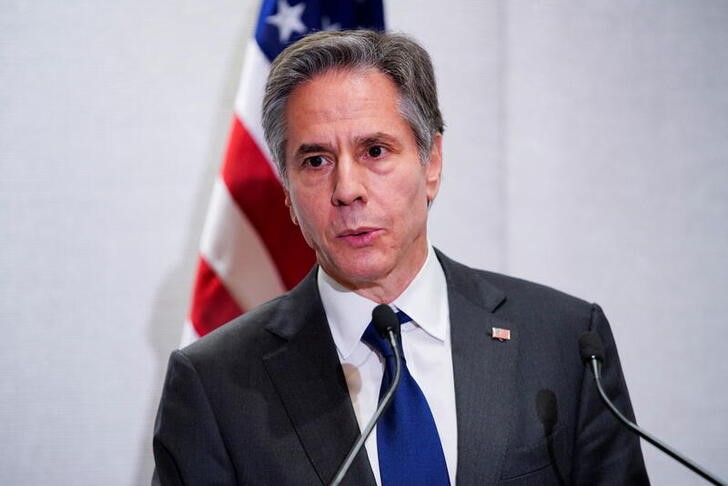 &copy; Reuters. U.S. Secretary of State Antony Blinken speaks during a press conference of the Quadrilateral Security Dialogue (Quad) foreign ministers in Melbourne, Australia, February 11, 2022. REUTERS/Sandra Sanders