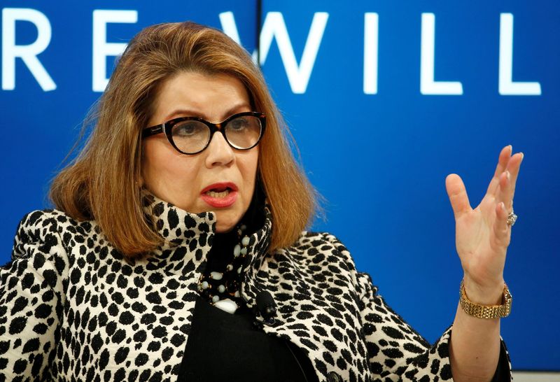 &copy; Reuters. FILE PHOTO: Carmen Reinhart, Minos A. Zombanakis Professor of the International Financial System at Harvard Kennedy School attends the World Economic Forum (WEF) annual meeting in Davos, Switzerland January 17, 2017.  REUTERS/Ruben Sprich/File Photo/File 