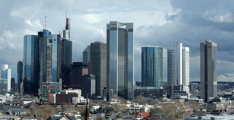 &copy; Reuters. FILE PHOTO: The financial district in Frankfurt, Germany, March 18, 2019. REUTERS/Ralph Orlowski//File Photo