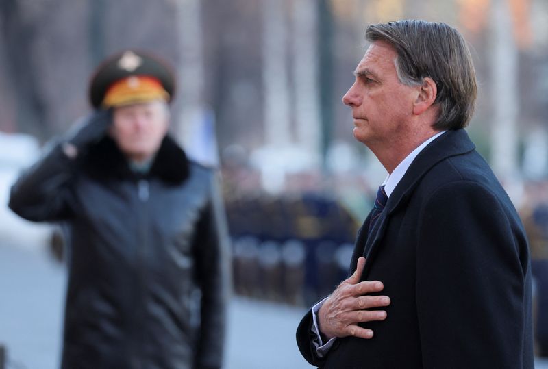 &copy; Reuters. Presidente Jair Bolsonaro em Moscou durante visita oficial à Rússia
16/02/2022 REUTERS/Maxim Shemetov/Pool