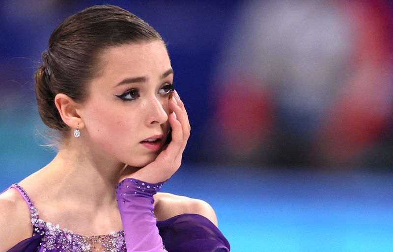 &copy; Reuters. Patinadora artística russa Kamila Valieva durante competição na Olimpíada de Inverno Pequim 2022 
15/02/2022 REUTERS/Evelyn Hockstein