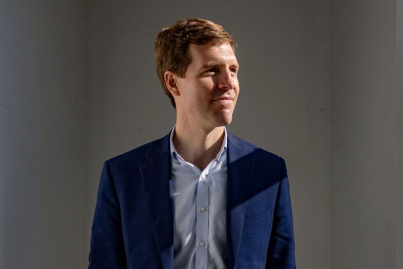 &copy; Reuters. FILE PHOTO: U.S. Representative Conor Lamb, who is running for the U.S. Senate, poses for a portrait in Norristown, Pennsylvania, U.S., February 12, 2022. REUTERS/Hannah Beier/File Photo