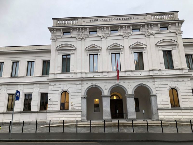 © Reuters. FILE PHOTO: A view of the Swiss Federal Criminal Court in Bellinzona, Switzerland February 15, 2022. REUTERS/Stephanie Ulmer Nebehay