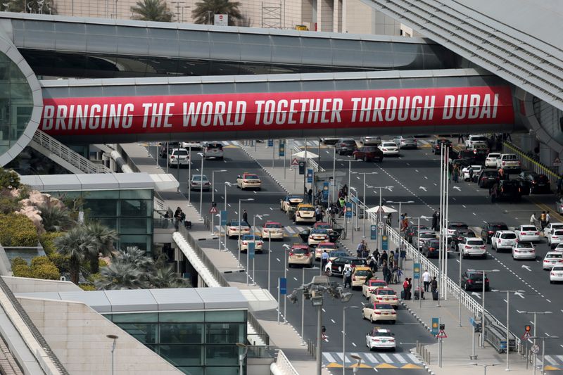 &copy; Reuters. FILE PHOTO: A general view of terminal three  at Dubai International Airport in Dubai, United Arab Emirates, February 15, 2019. REUTERS/Christopher Pike