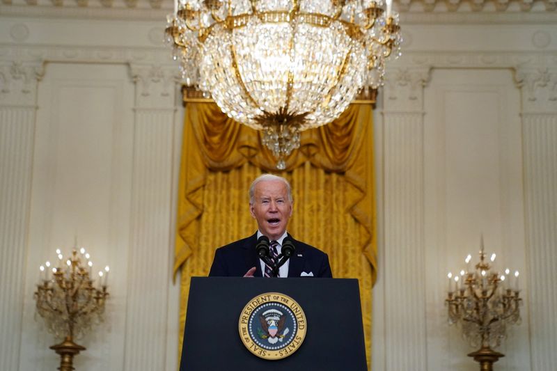 Biden announces first round of Russia sanctions, targeting banks and debt