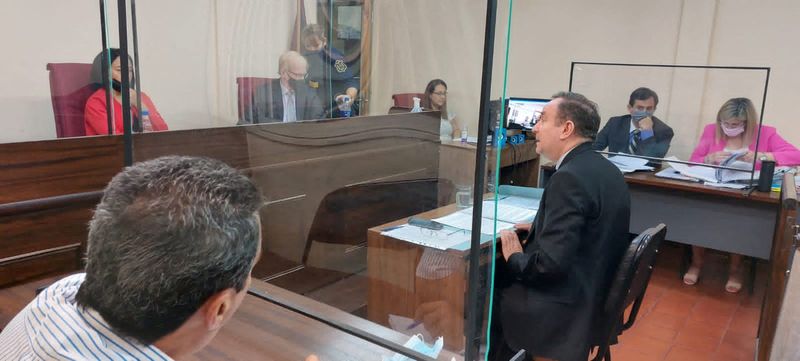 &copy; Reuters. Bispo argentino Gustavo Zanchetta durante depoimento em tribunal de Oran
21/02/2022
Judiciário de Salta/Divulgação via REUTERS