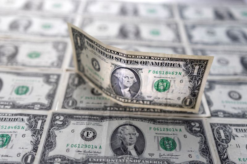 &copy; Reuters. FILE PHOTO: U.S. dollar banknotes are displayed in this illustration taken, February 14, 2022. REUTERS/Dado Ruvic/Illustration