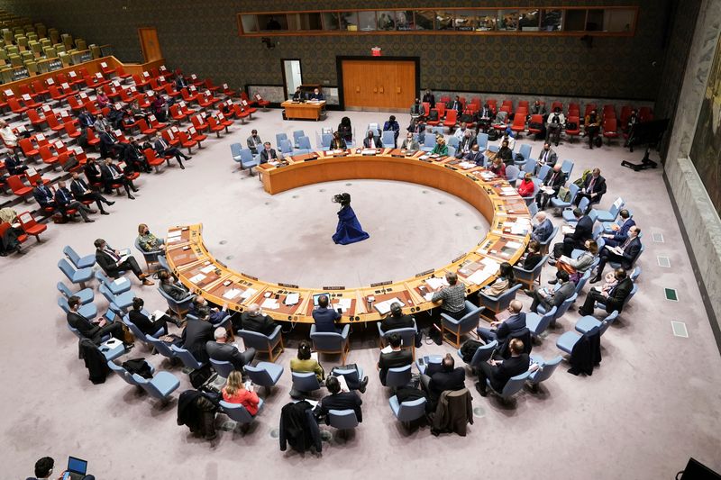 &copy; Reuters. Reunião do Conselho de Segurança da ONU sobre conflito Rússia-Ucrânia
21/02/2022
REUTERS/Carlo Allegri