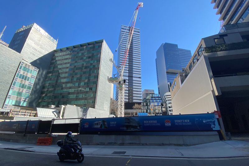 &copy; Reuters. FILE PHOTO: View of a construction site for a train station on the Sydney Metro, Australia July 22, 2021. REUTERS/Sam Holmes