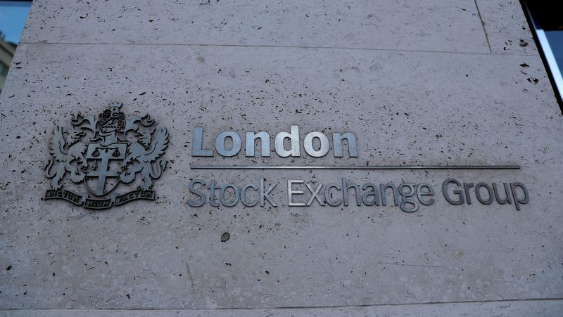 &copy; Reuters. FILE PHOTO: Signage is seen outside the entrance of the London Stock Exchange in London, Britain. Aug 23, 2018. REUTERS/Peter Nicholls