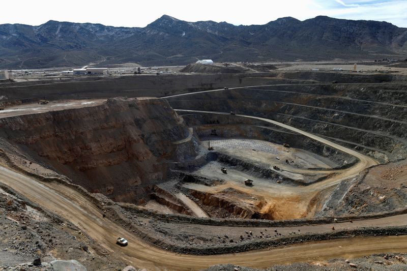 &copy; Reuters. FILE PHOTO: A view of the MP Materials rare earth open-pit mine in Mountain Pass, California, U.S. January 30, 2020. REUTERS/Steve Marcus