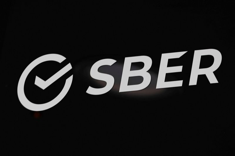 &copy; Reuters. FILE PHOTO: A view shows the logo of Sber (Sberbank) at the St. Petersburg International Economic Forum (SPIEF) in Saint Petersburg, Russia, June 5, 2021. REUTERS/Evgenia Novozhenina