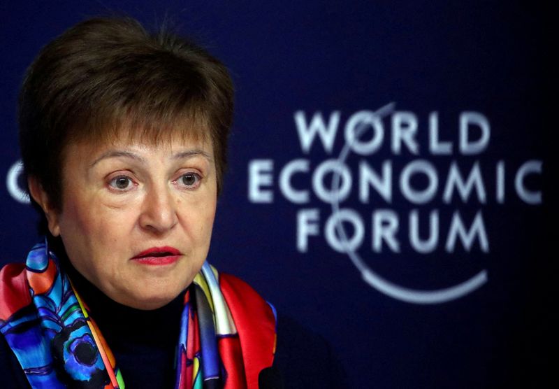 &copy; Reuters. Diretora-gerente do Fundo Monetário Internacional, Kristalina Georgieva, em coletiva de imprensa antes do Fórum Econômico Mundial em Davos, Suíça 
20/01/2020
REUTERS/Denis Balibouse//File Photo