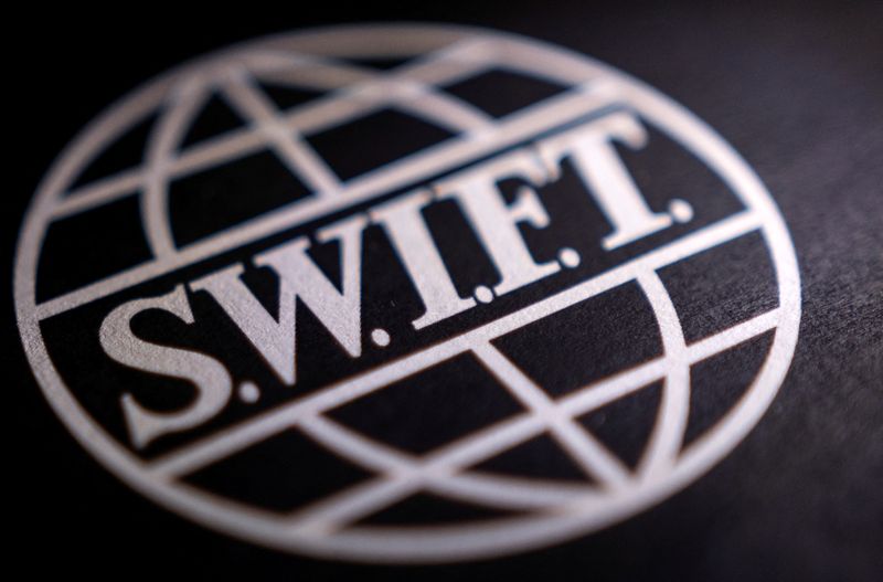 &copy; Reuters. Swift logo is seen in this illustration taken, Bosnia and Herzegovina, February 25, 2022. REUTERS/Dado Ruvic/Illustration