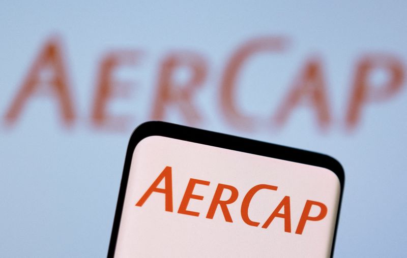 © Reuters. AerCap logo is seen in this illustration taken February 28, 2022. REUTERS/Dado Ruvic/Illustration