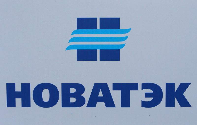 &copy; Reuters. FILE PHOTO: The logo of Russian gas producer Novatek is seen on a board during the St. Petersburg International Economic Forum 2017 (SPIEF 2017) in St. Petersburg, Russia, June 1, 2017. REUTERS/Sergei Karpukhin