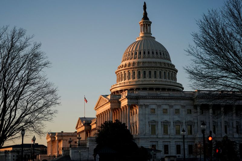 &copy; Reuters. FILE PHOTO: The U.S. Capitol building is pictured in Washington, U.S., January 26, 2022.      REUTERS/Joshua Roberts/File Photo