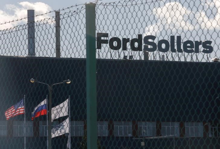 &copy; Reuters. A view through a fence shows a factory of Ford Sollers, a joint venture of U.S. carmaker Ford with Russian partners, in Vsevolozhsk, Leningrad Region, Russia March 27, 2019. REUTERS/Anton Vaganov
