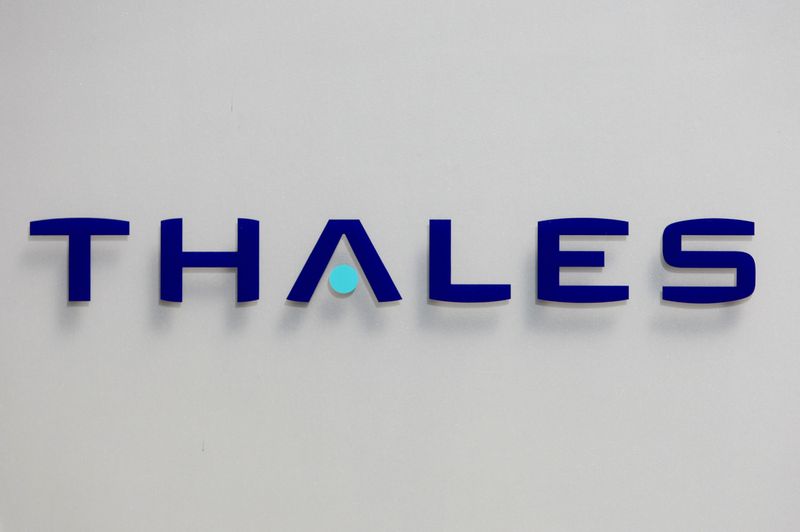 &copy; Reuters. FILE PHOTO: The logo of French defence and electronics group Thales is seen at the company's headquarters in Neuilly, near Paris,  May 20, 2008.   REUTERS/Charles Platiau GLOBAL BUSINESS WEEK AHEAD PACKAGE  SEARCH BUSINESS WEEK AHEAD 17 OCT FOR ALL IMAGES