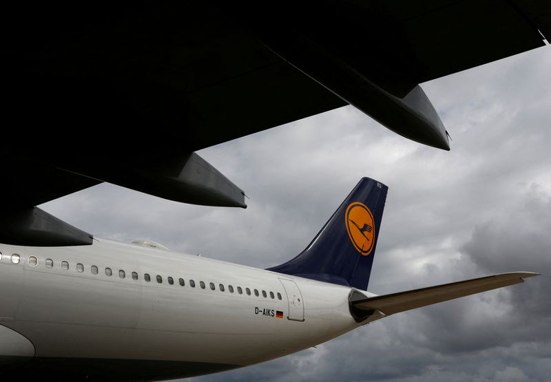 &copy; Reuters. FILE PHOTO: A Lufthansa Airbus A330-300 aircraft is brought into a maintenance hangar at Lufthansa Technik Malta at Malta International Airport outside Luqa, Malta, March 27, 2018.  REUTERS/Darrin Zammit Lupi/File Photo