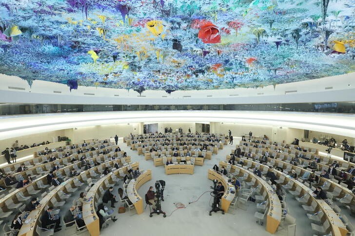 &copy; Reuters. Foto del viernes de la sesión del Consejo de DDHH de la ONU en Ginebra
Mar 4, 2022. REUTERS/Denis Balibouse